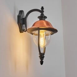Gascon Außenwandleuchte Kupferfarben, Schwarz, 1-flammig -Lampe Verkäufe gascon aussenwandleuchte h3867600 6