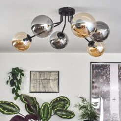 Gastor Deckenleuchte Glas 15 Cm Bernsteinfarben, Rauchfarben, 6-flammig -Lampe Verkäufe gastor deckenleuchte glas 15 cm h3790564 1