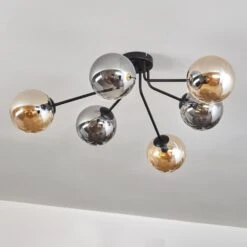 Gastor Deckenleuchte Glas 15 Cm Bernsteinfarben, Rauchfarben, 6-flammig -Lampe Verkäufe gastor deckenleuchte glas 15 cm h3790564 7