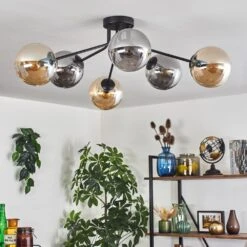 Gastor Deckenleuchte Glas 15 Cm Bernsteinfarben, Rauchfarben, 6-flammig -Lampe Verkäufe gastor deckenleuchte glas 15 cm h3790564 9