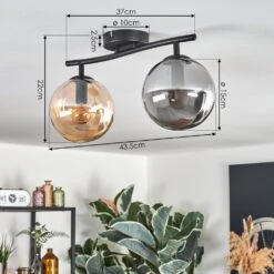 Gastor Deckenleuchte Glas 15 Cm Bernsteinfarben, Rauchfarben, 2-flammig -Lampe Verkäufe gastor deckenleuchte glas 15 cm h3810804 3