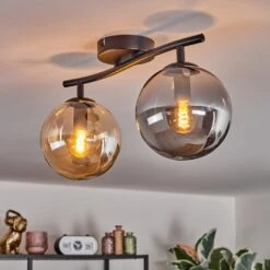 Gastor Deckenleuchte Glas 15 Cm Bernsteinfarben, Rauchfarben, 2-flammig -Lampe Verkäufe gastor deckenleuchte glas 15 cm h3810804 8