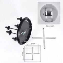 Gastor Deckenleuchte Glas 15 Cm Rauchfarben, 5-flammig -Lampe Verkäufe gastor deckenleuchte glas 15 cm h3882832 4
