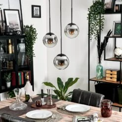 Gastor Hängeleuchte Glas 15 Cm Chrom, Klar, Rauchfarben, 3-flammig -Lampe Verkäufe gastor haengeleuchte glas 15 cm h3723081 9