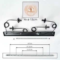 Gastor Hängeleuchte Glas 15 Cm Bernsteinfarben, Klar, 4-flammig -Lampe Verkäufe gastor haengeleuchte glas 15 cm h3728321 4