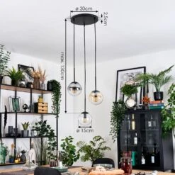 Gastor Hängeleuchte Glas 15 Cm Bernsteinfarben, Klar, Rauchfarben, 3-flammig -Lampe Verkäufe gastor haengeleuchte glas 15 cm h9008682 3