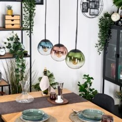 Gastor Hängeleuchte Glas 15 Cm Blau, Grün, Klar, Kupferfarben, 3-flammig -Lampe Verkäufe gastor haengeleuchte glas 15 cm h9015093 9