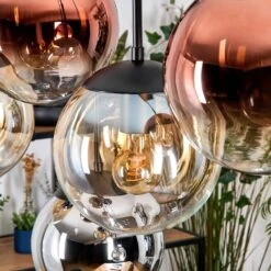 Gastor Hängeleuchte Glas 20 Cm Bernsteinfarben, Chrom, Klar, Kupferfarben, Rauchfarben, 8-flammig -Lampe Verkäufe gastor haengeleuchte glas 20 cm h3956557 2