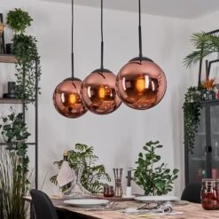 Gastor Hängeleuchte Glas 25 Cm Kupferfarben, 3-flammig -Lampe Verkäufe gastor haengeleuchte glas 25 cm h3856246 6