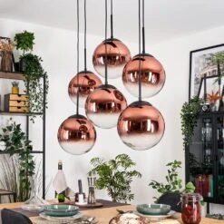 Gastor Hängeleuchte Glas 25 Cm Klar, Kupferfarben, 6-flammig -Lampe Verkäufe gastor haengeleuchte glas 25 cm h3952122 1