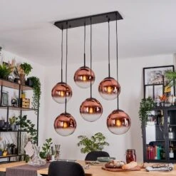 Gastor Hängeleuchte Glas 25 Cm Klar, Kupferfarben, 6-flammig -Lampe Verkäufe gastor haengeleuchte glas 25 cm h3952122 8