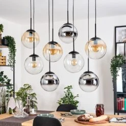 Gastor Hängeleuchte Glas 25 Cm Bernsteinfarben, Chrom, Klar, Rauchfarben, 8-flammig -Lampe Verkäufe gastor haengeleuchte glas 25 cm h3958643 11