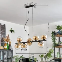 Gastor Pendelleuchte Glas 15 Cm Bernsteinfarben, Klar, 10-flammig -Lampe Verkäufe gastor pendelleuchte glas 15 cm h3852125 3