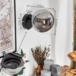 Gastor Wandleuchte Glas 15 Cm Rauchfarben, 1-flammig -Lampe Verkäufe gastor wandleuchte glas 15 cm h3834701 3