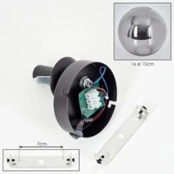 Gastor Wandleuchte Glas 15 Cm Rauchfarben, 1-flammig -Lampe Verkäufe gastor wandleuchte glas 15 cm h3834701 4