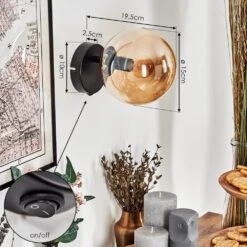 Gastor Wandleuchte Glas 15 Cm Bernsteinfarben, 1-flammig -Lampe Verkäufe gastor wandleuchte glas 15 cm h3838006 3