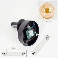 Gastor Wandleuchte Glas 15 Cm Bernsteinfarben, 1-flammig -Lampe Verkäufe gastor wandleuchte glas 15 cm h3838006 4