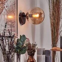 Gastor Wandleuchte Glas 15 Cm Bernsteinfarben, 1-flammig -Lampe Verkäufe gastor wandleuchte glas 15 cm h3838006 6