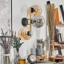 Gastor Wandleuchte Glas 15 Cm Gold, Schwarz, 3-flammig -Lampe Verkäufe gastor wandleuchte glas 15 cm h3887950 9