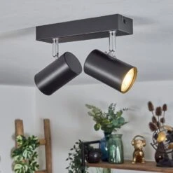 Gesteira Deckenleuchte Chrom, Schwarz, 2-flammig -Lampe Verkäufe gesteira deckenleuchte h3814888 6