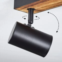 Gesteira Deckenleuchte Holzoptik, Schwarz, 2-flammig -Lampe Verkäufe gesteira deckenleuchte h3814925 5