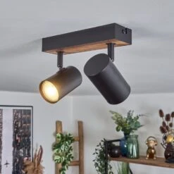 Gesteira Deckenleuchte Holzoptik, Schwarz, 2-flammig -Lampe Verkäufe gesteira deckenleuchte h3814925 6