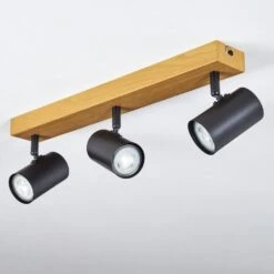 Gesteira Deckenleuchte Naturfarben, Schwarz, 3-flammig -Lampe Verkäufe gesteira deckenleuchte h3814987 7