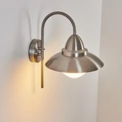 Gielas Außenwandleuchte LED Nickel-Matt, 1-flammig -Lampe Verkäufe gielas aussenwandleuchte h3681695 10