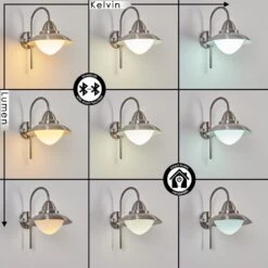 Gielas Außenwandleuchte LED Nickel-Matt, 1-flammig -Lampe Verkäufe gielas aussenwandleuchte h3681695 2