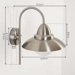 Gielas Außenwandleuchte LED Nickel-Matt, 1-flammig -Lampe Verkäufe gielas aussenwandleuchte h3681695 3