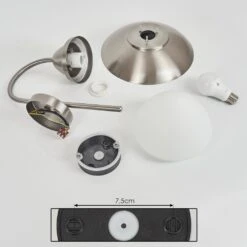 Gielas Außenwandleuchte LED Nickel-Matt, 1-flammig -Lampe Verkäufe gielas aussenwandleuchte h3681695 4