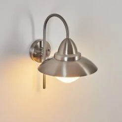 Gielas Außenwandleuchte LED Nickel-Matt, 1-flammig -Lampe Verkäufe gielas aussenwandleuchte h3681695 6