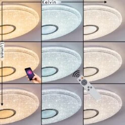 Gjevninge Deckenleuchte LED Silber, Weiß, 1-flammig, Fernbedienung -Lampe Verkäufe gjevninge deckenleuchte h3836675 2