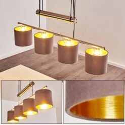 Glane Pendelleuchte Nickel-Matt, 4-flammig