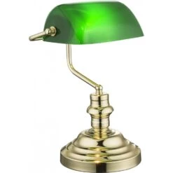 Globo ANTIQUE Tischleuchte Grün, 1-flammig -Lampe Verkäufe globo antique tischleuchte 2491k 3