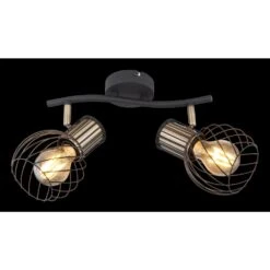 Globo ARGUSTO Strahler Schwarz, 2-flammig -Lampe Verkäufe globo argusto strahler 54013 2 2