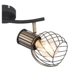 Globo ARGUSTO Strahler Schwarz, 2-flammig -Lampe Verkäufe globo argusto strahler 54013 2 3