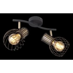 Globo ARGUSTO Strahler Schwarz, 2-flammig -Lampe Verkäufe globo argusto strahler 54013 2 4