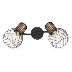 Globo ARGUSTO Strahler Schwarz, 2-flammig -Lampe Verkäufe globo argusto strahler 54013 2 7