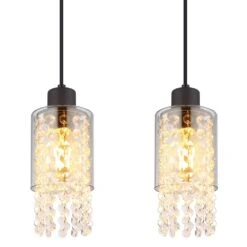 Globo BACKEY Hängeleuchte Schwarz, 4-flammig -Lampe Verkäufe globo backey haengeleuchte 15799 4h 3