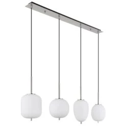 Globo BLACKY Hängeleuchte Nickel-Matt, 4-flammig -Lampe Verkäufe globo blacky haengeleuchte 15345 4no 1