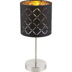 Globo Clarke Tischleuchte Nickel-Matt, 1-flammig