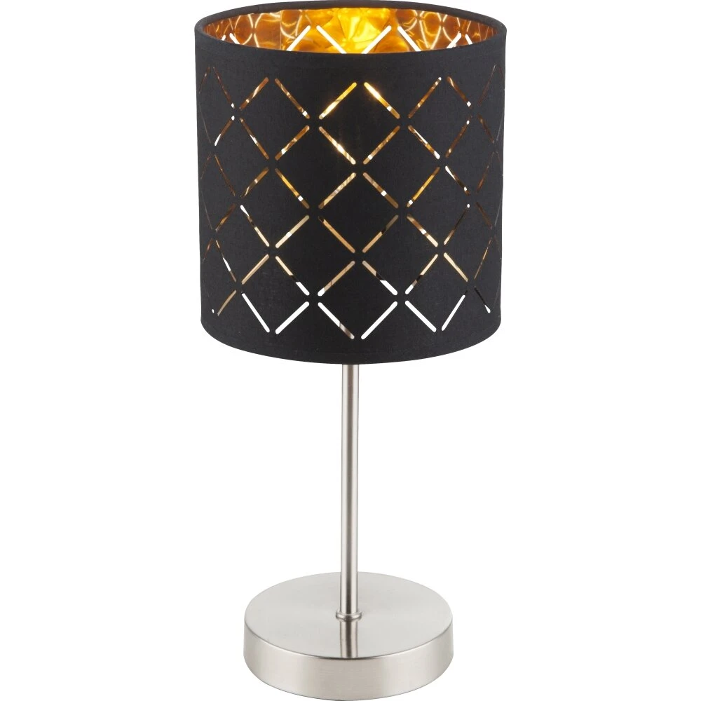 Globo Clarke Tischleuchte Nickel-Matt, 1-flammig 3 Globo Clarke Tischleuchte Nickel-Matt, 1-flammig