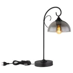 Globo COTTAGE Tischleuchte Schwarz, 1-flammig -Lampe Verkäufe globo cottage tischleuchte 69061t 2
