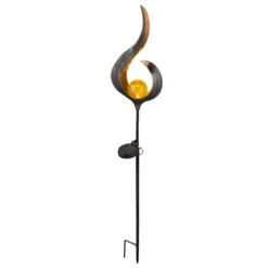 Globo FLAMMO Solar-Dekoleuchte LED Bronze, 1-flammig -Lampe Verkäufe globo flammo solar dekoleuchte 33465 3