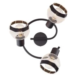 Globo GRIDDY Deckenleuchte Schwarz, 3-flammig -Lampe Verkäufe globo griddy deckenleuchte 54022 3 3