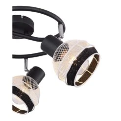 Globo GRIDDY Deckenleuchte Schwarz, 3-flammig -Lampe Verkäufe globo griddy deckenleuchte 54022 3 4