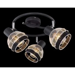 Globo GRIDDY Deckenleuchte Schwarz, 3-flammig -Lampe Verkäufe globo griddy deckenleuchte 54022 3 5