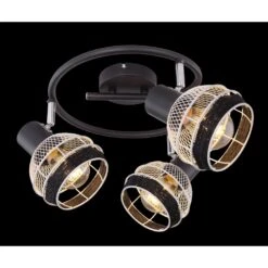 Globo GRIDDY Deckenleuchte Schwarz, 3-flammig -Lampe Verkäufe globo griddy deckenleuchte 54022 3 6