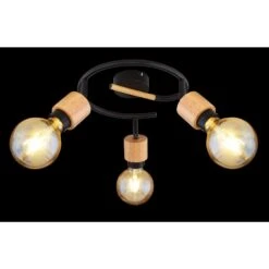 Globo JORNA Strahler Holz Hell, Schwarz, 3-flammig -Lampe Verkäufe globo jorna strahler 54031 3 2